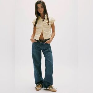 We The Free Dark Blue Tennessee Low Rise  Jeans